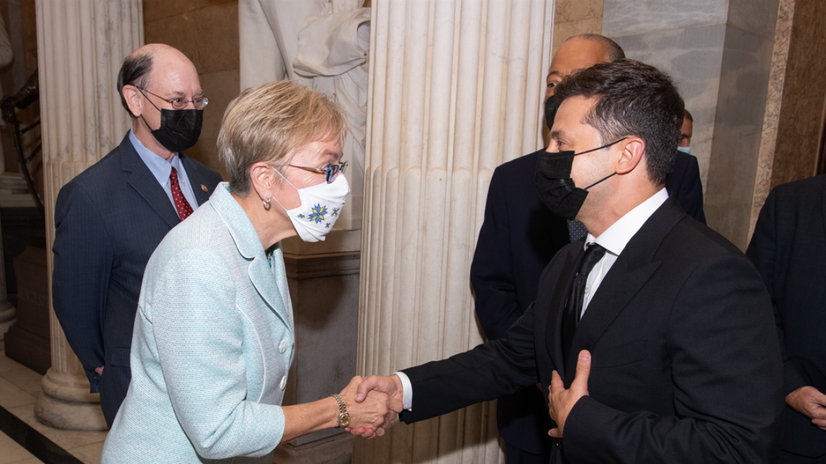 Rep. Kaptur and President Zelenskyy.