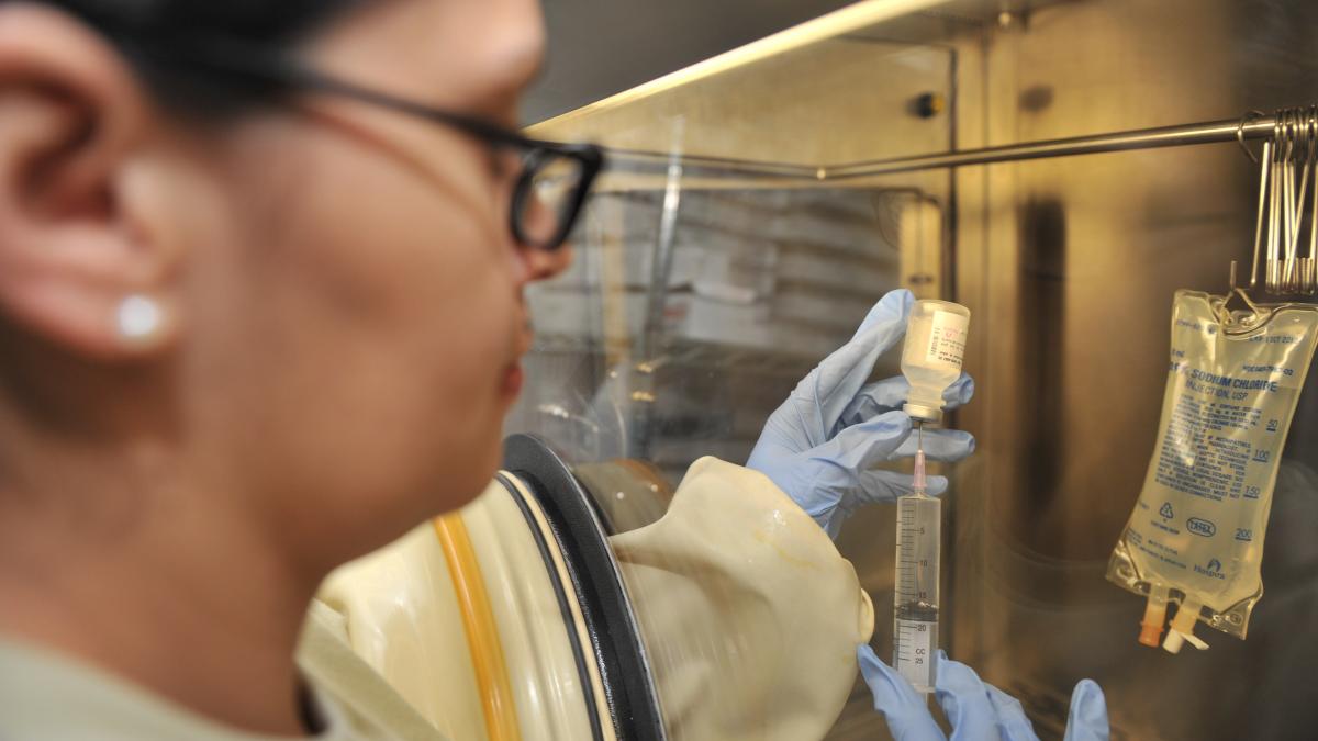 Saline bag image from Air Force