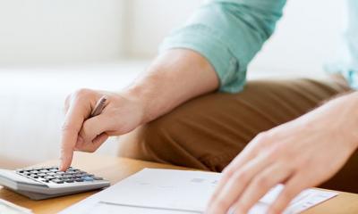 Person paying utility bill.