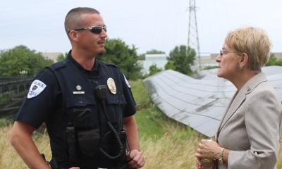 Rep. Kaptur with police officer