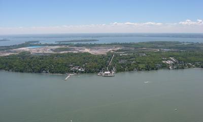 Lakeside Johnson Island Marblehead aerial 