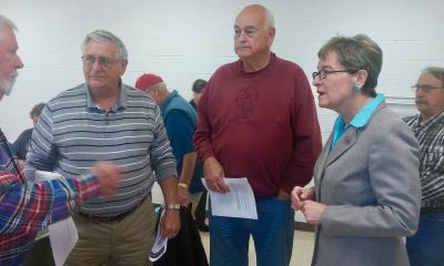 Kaptur with retirees discussing KOPPA in Toledo