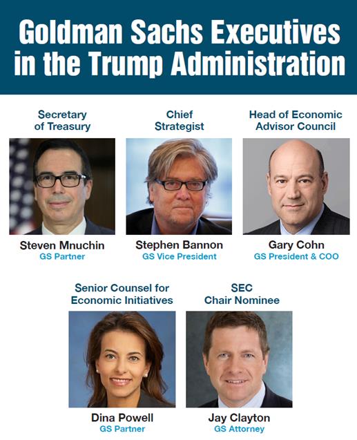 Trump Admin Goldman Sachs Executives