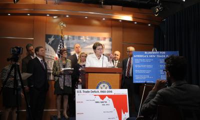 Kaptur at a DC press conference with her Democratic colleagues